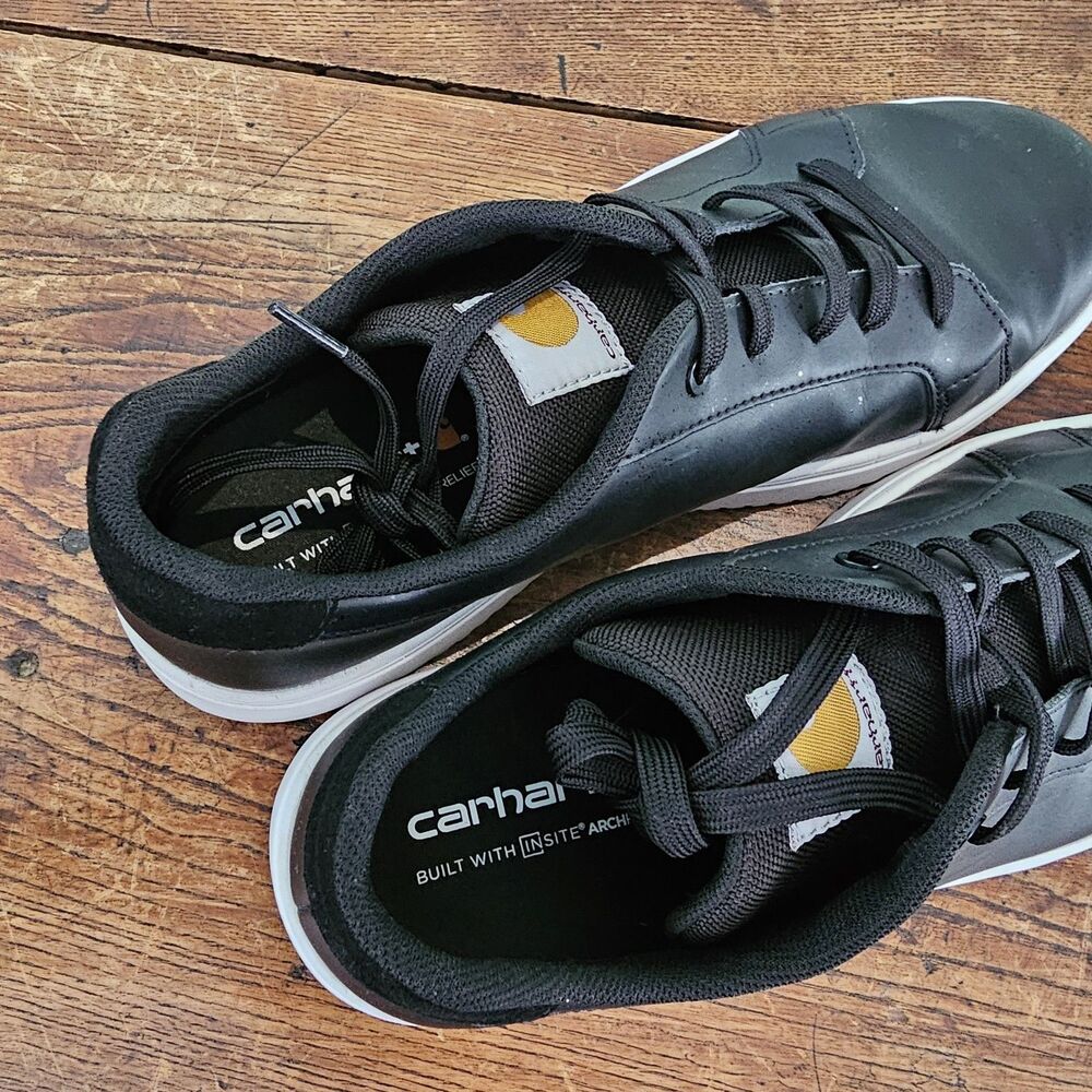 Carhartt Detroit Leather Work Sneaker Black Mens Size 12M - Picture 9 of 11
